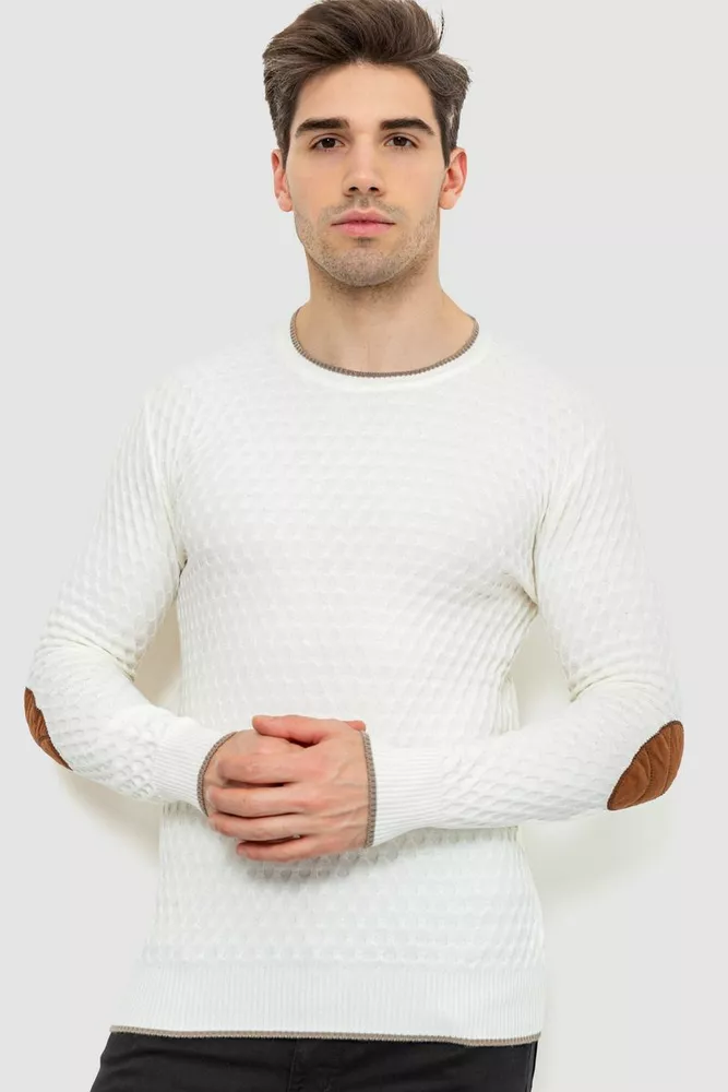 Купить Свитер мужской -1, цвет молочный, 214R212 - Фото №1