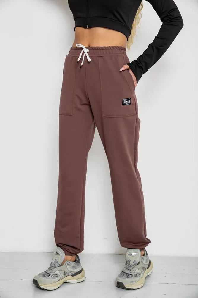 Купить Спортивные штаны женские, цвет мокко, 247R4670 - Фото №3