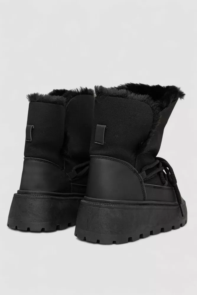 Купить Угги женские на меху, цвет черный, 243RBB - Фото №4