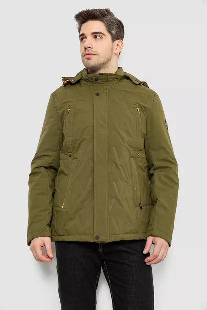 Куртка мужская демисезонная с капюшоном, цвет хаки, 244RL9159AL