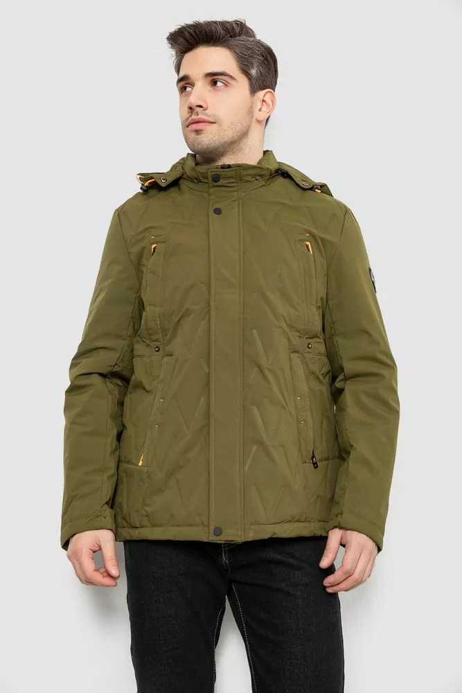 Купить Куртка мужская демисезонная с капюшоном, цвет хаки, 244RL9159AL - Фото №1