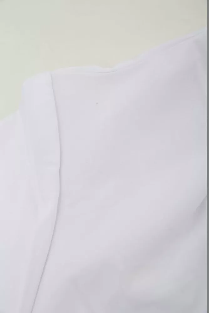 Купити Блуза однотонна  -уцінка, колір білий, 230R1121-1-U-12 оптом - Фото №6