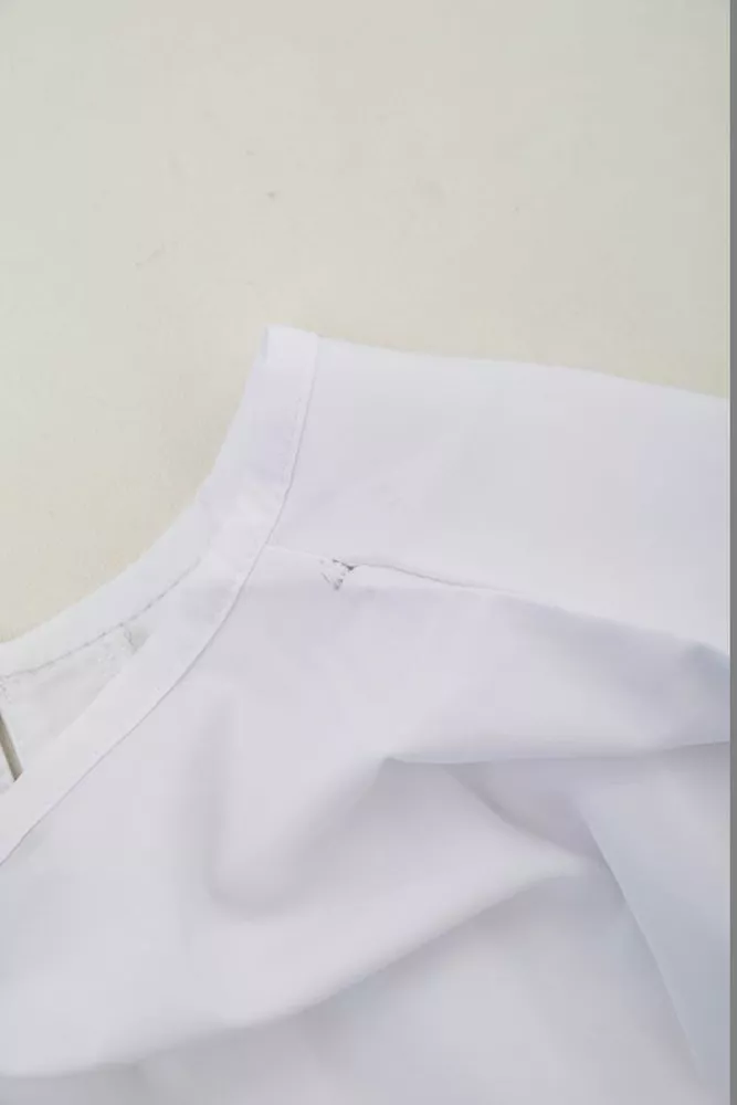 Купить Блуза однотонная   -уценка, цвет белый, 230R112-10-U - Фото №6