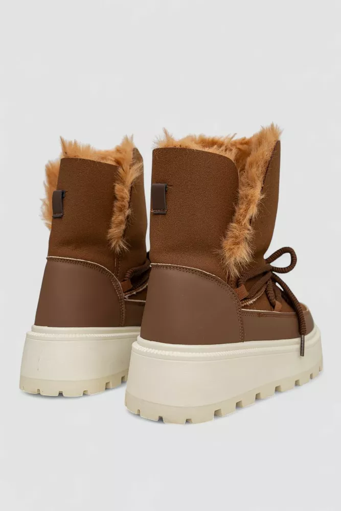 Купить Угги женские на меху, цвет коричневый, 243RBB - Фото №4