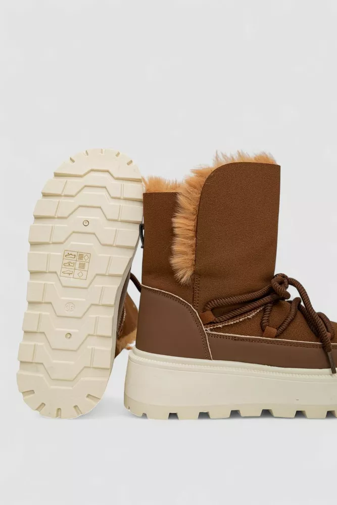 Купить Угги женские на меху, цвет коричневый, 243RBB - Фото №5