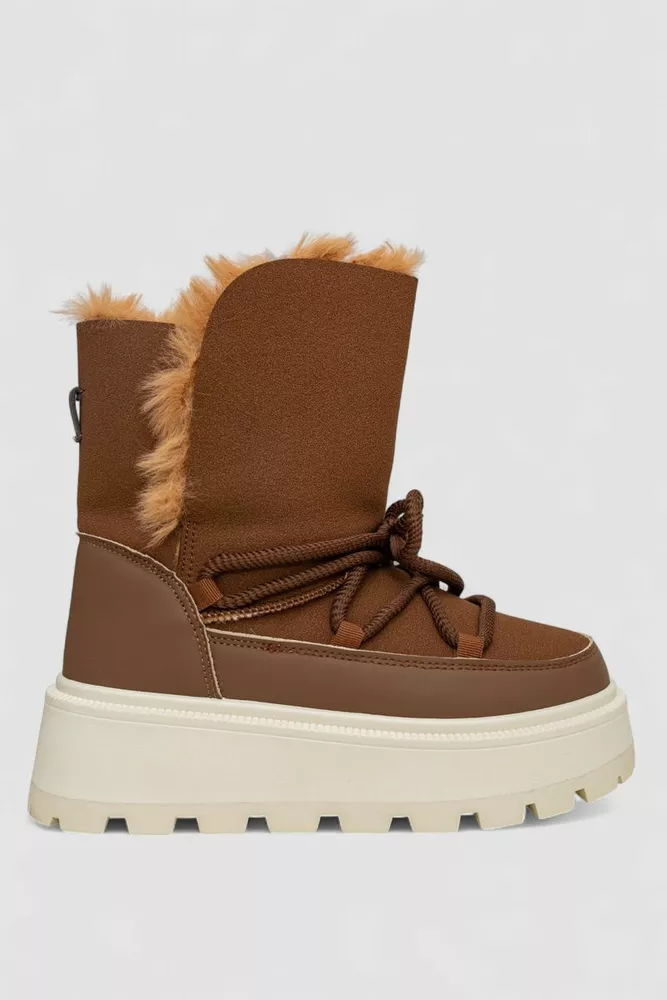 Купить Угги женские на меху, цвет коричневый, 243RBB - Фото №1