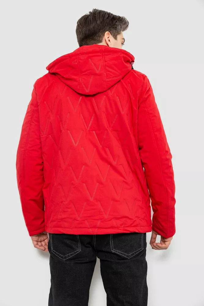 Купить Куртка мужская демисезонная с капюшоном, цвет красный, 244RL9159AL - Фото №4