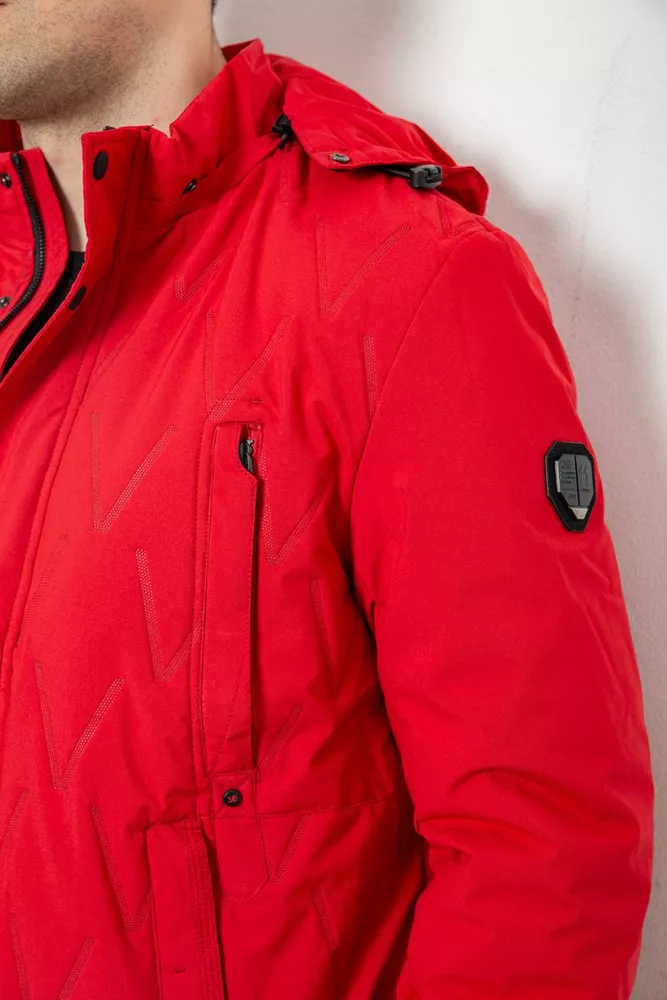 Купить Куртка мужская демисезонная с капюшоном, цвет красный, 244RL9159AL - Фото №5