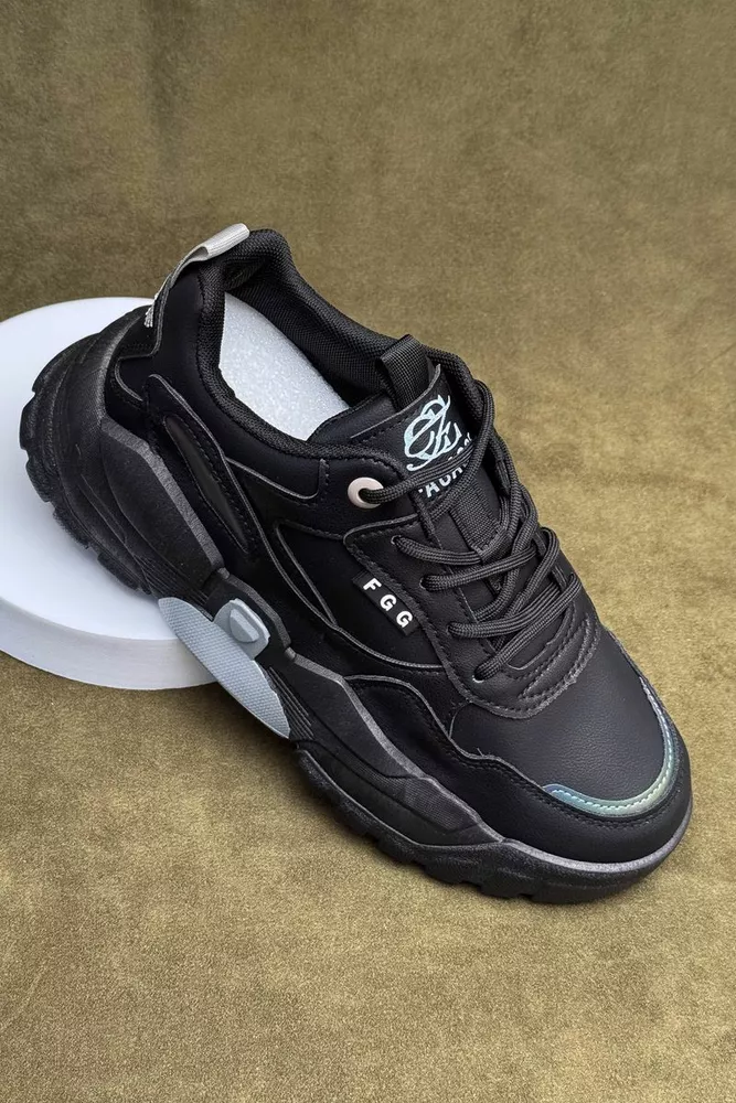 Купить Кроссовки мужские демисезонные, цвет черный, 243RHK16-1F - Фото №2