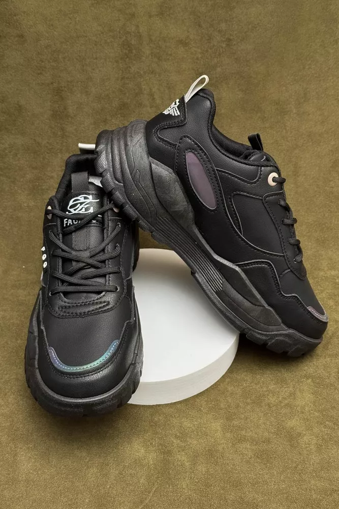 Купить Кроссовки мужские демисезонные, цвет черный, 243RHK16-1F - Фото №3