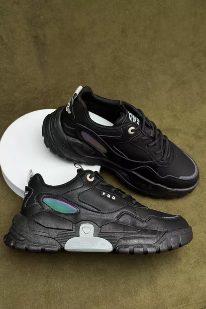 Кроссовки мужские демисезонные, цвет черный, 243RHK16-1F