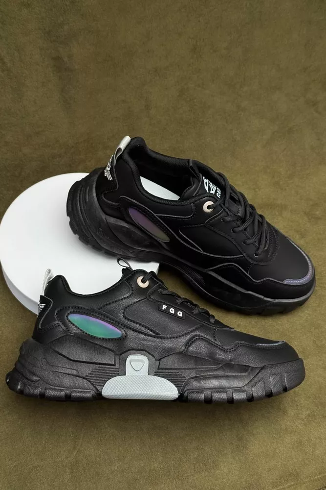 Купить Кроссовки мужские демисезонные, цвет черный, 243RHK16-1F - Фото №1