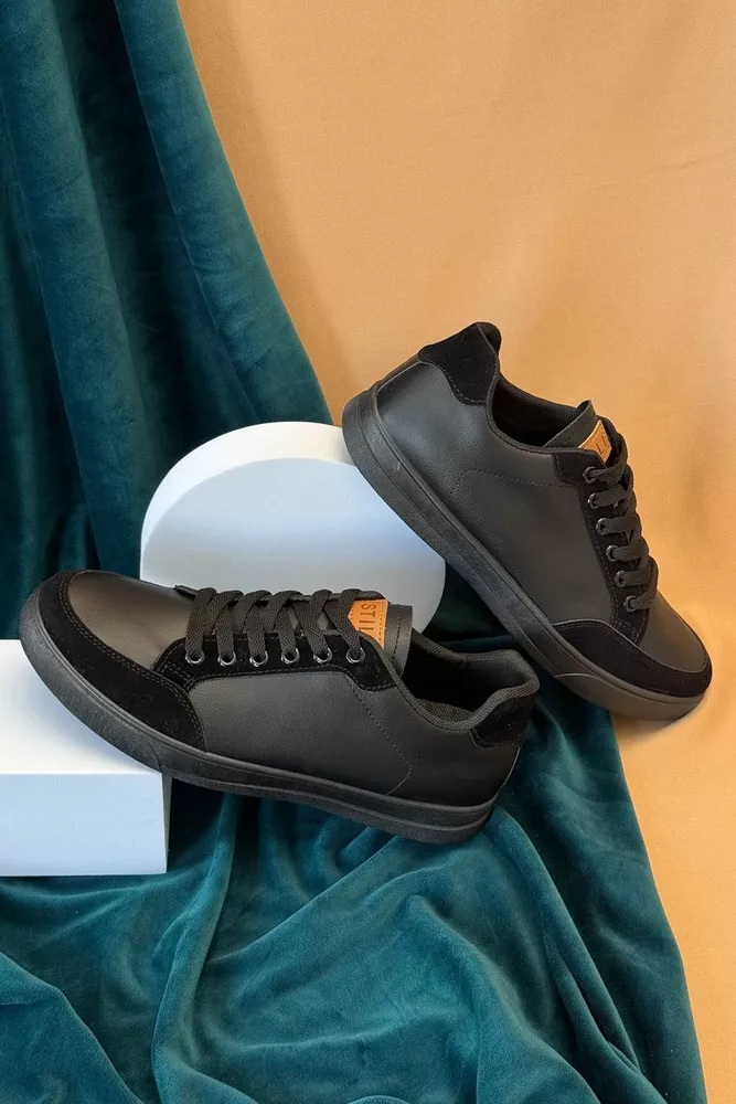 Купить Кеды мужские, цвет черный, 248RR200-1R - Фото №1