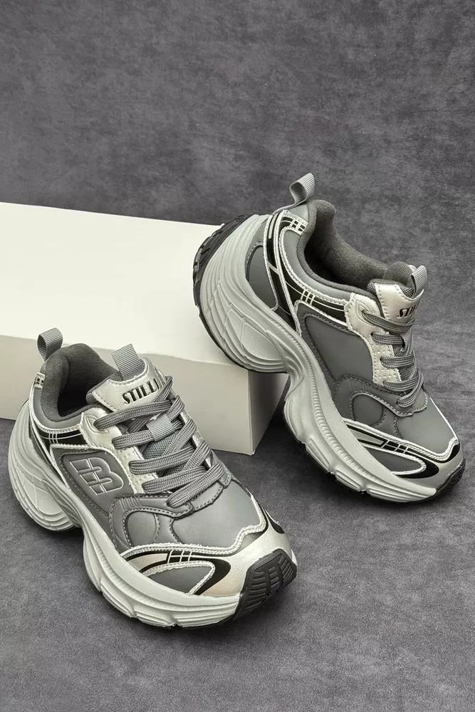 Купить Кроссовки женские демисезонные, цвет темно-серый, 248RCX1520 - Фото №3