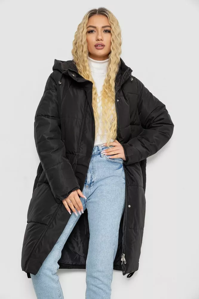 Купить Пуховик женский зимний  -уценка, цвет черный, 243R8810-U-2 - Фото №2