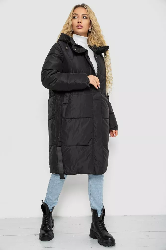 Купить Пуховик женский зимний  -уценка, цвет черный, 243R8810-U-2 - Фото №3