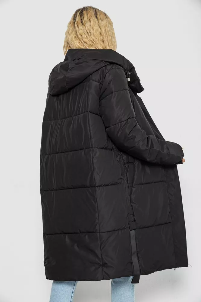 Купить Пуховик женский зимний  -уценка, цвет черный, 243R8810-U-2 - Фото №4
