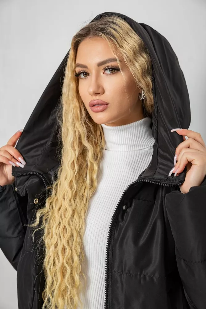 Купить Пуховик женский зимний  -уценка, цвет черный, 243R8810-U-2 - Фото №6