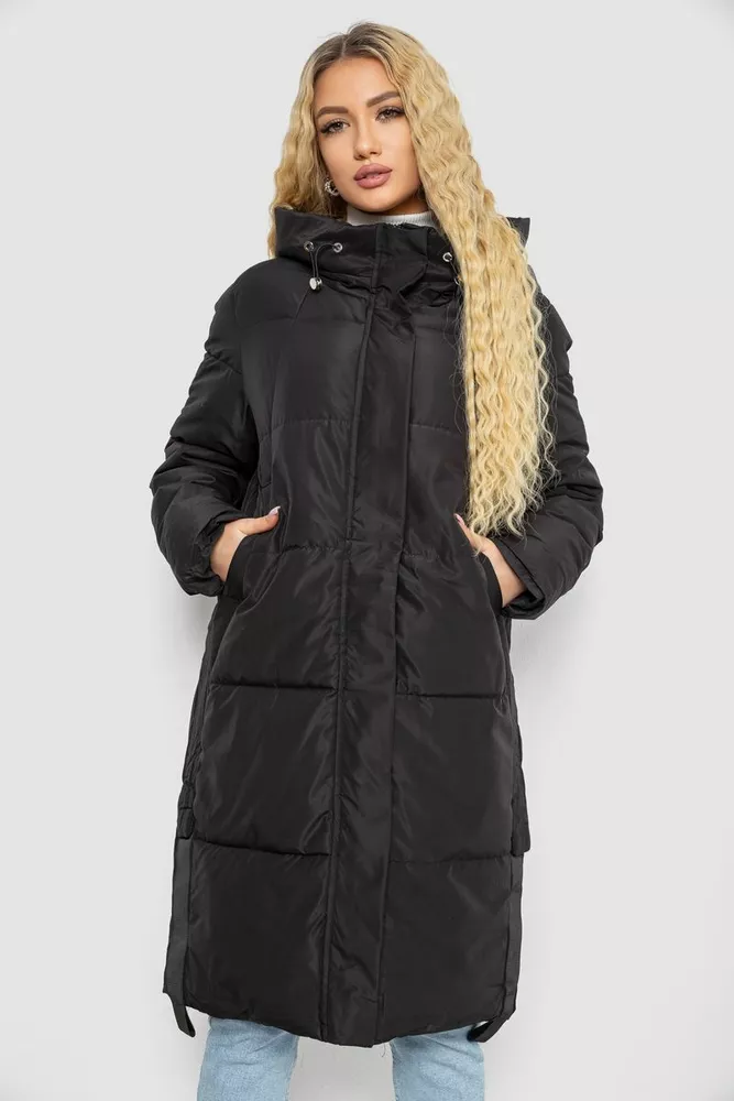 Купить Пуховик женский зимний  -уценка, цвет черный, 243R8810-U-2 - Фото №1