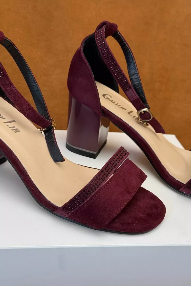 Купить Босоножки женские, цвет сливовый, 243RGL330 - Фото №2