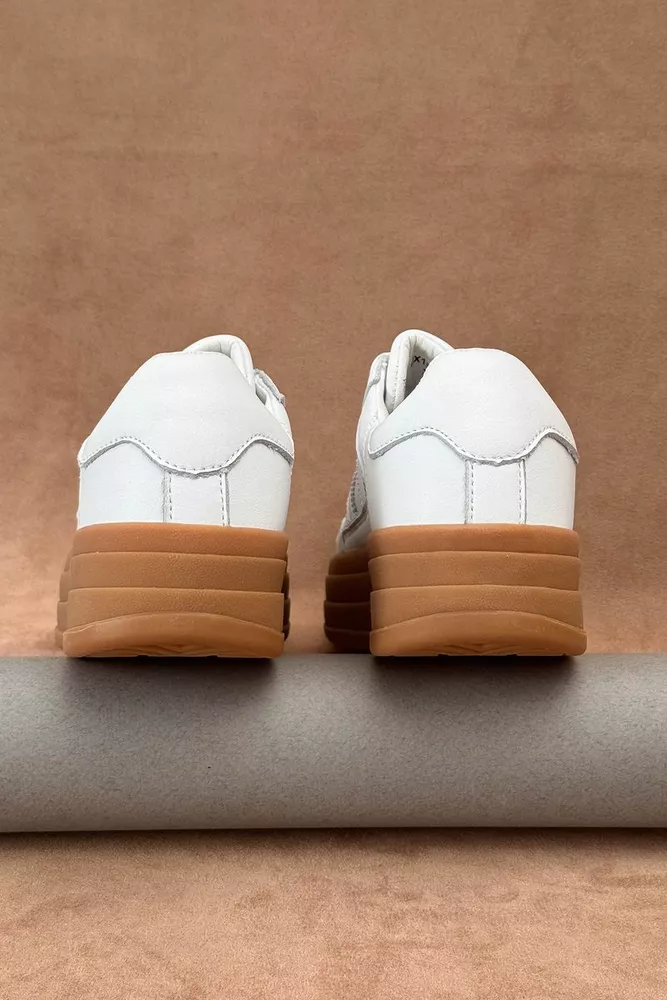 Купити Кросівки жіночі демісезонні, колір білий, 248RCX1590 оптом - Фото №4