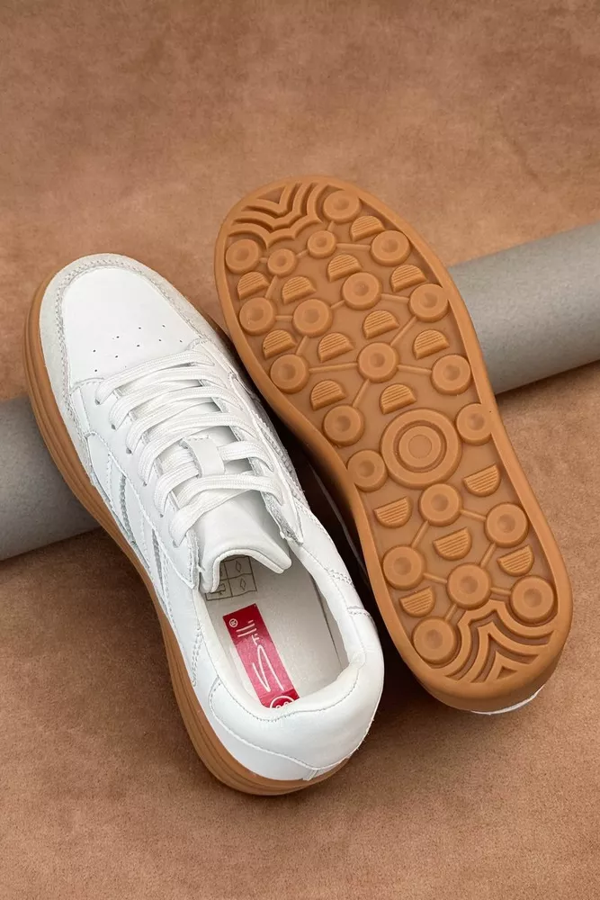 Купити Кросівки жіночі демісезонні, колір білий, 248RCX1590 оптом - Фото №5