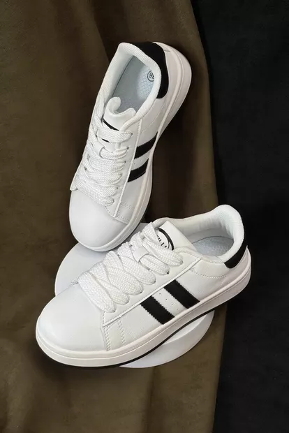 Кеди жіночі, колір біло-чорний, 248RJH100-9