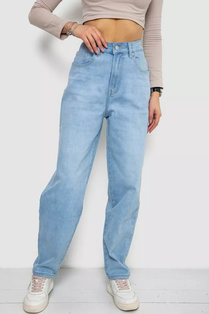 Купить Джинсы женские MOM  -уценка, цвет голубой, 255RM580-U-38 - Фото №1