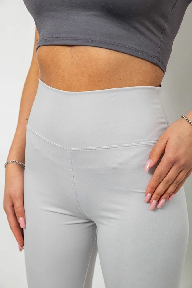 Купити Лосини жіночі однотонні  -уцінка, колір світло-сірий, 214R155-U-16 - Фото №5