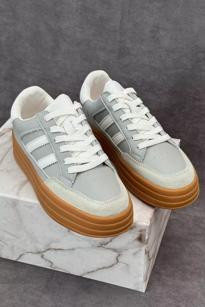 Купить Кроссовки женские демисезонные, цвет серый, 248RCX1590 оптом - Фото №2