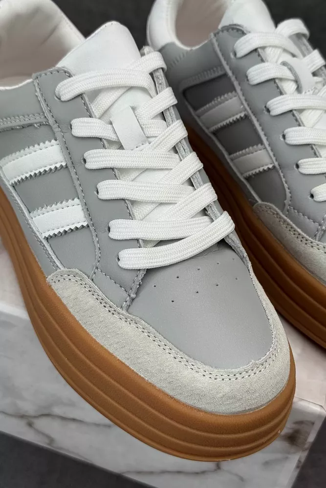 Купить Кроссовки женские демисезонные, цвет серый, 248RCX1590 оптом - Фото №3