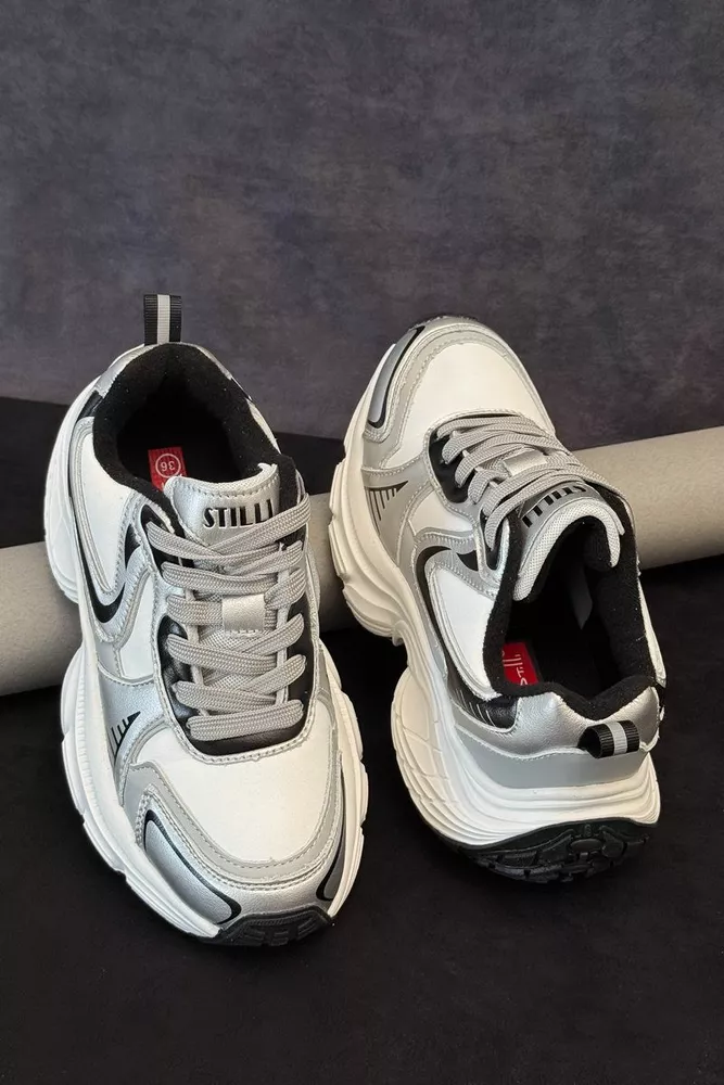 Купить Кроссовки женские демисезонные, цвет серый, 248RCX1520 - Фото №3