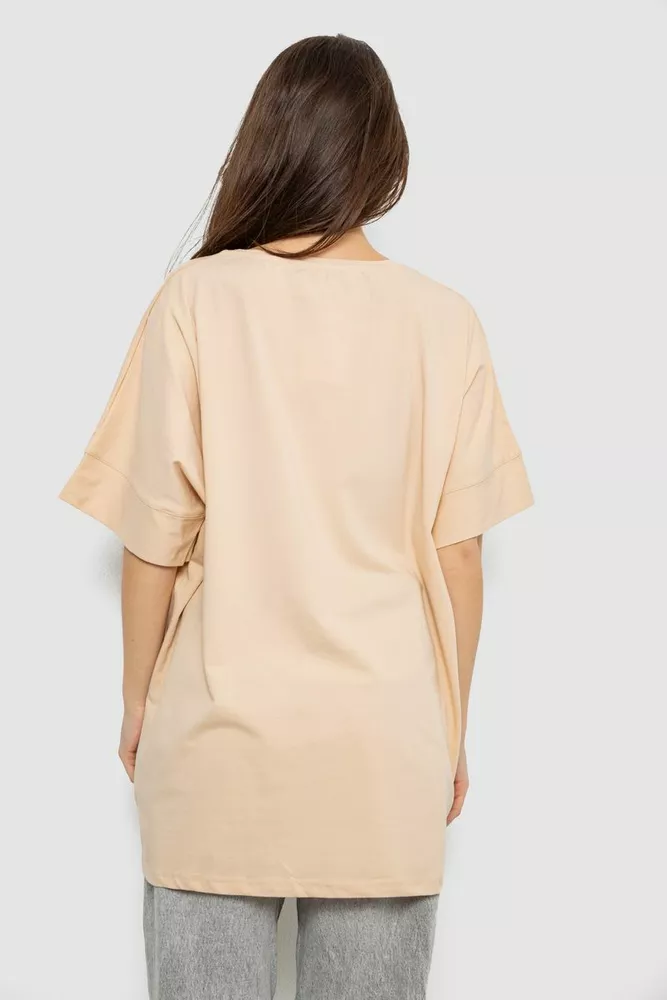 Купить Футболка женская с принтом, цвет светло-бежевый, 244R4001 - Фото №4