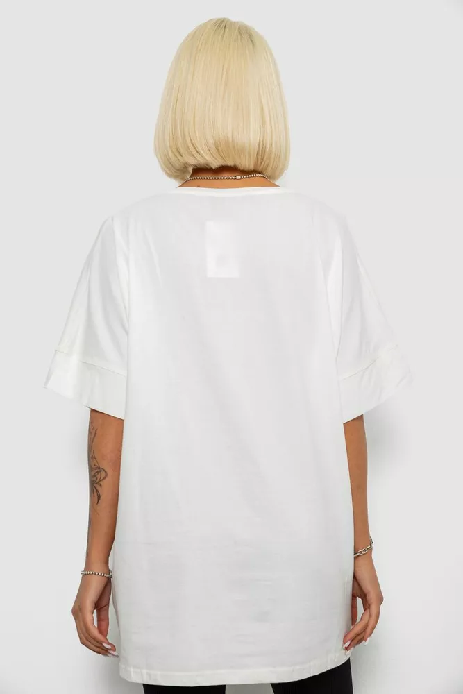 Купить Футболка женская с принтом, цвет молочный, 244R4001 - Фото №4