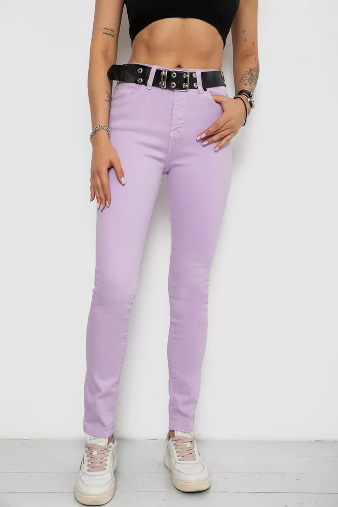 Купити Джинси жіночі Skinny Американки, колір бузковий, 182R00223 - Фото №1