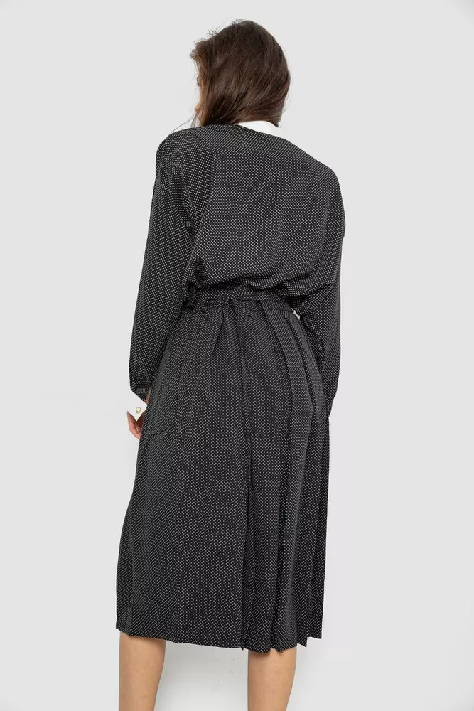 Купити Костюм жіночий класичний у горох, колір чорно-білий, 167R3002 оптом - Фото №3