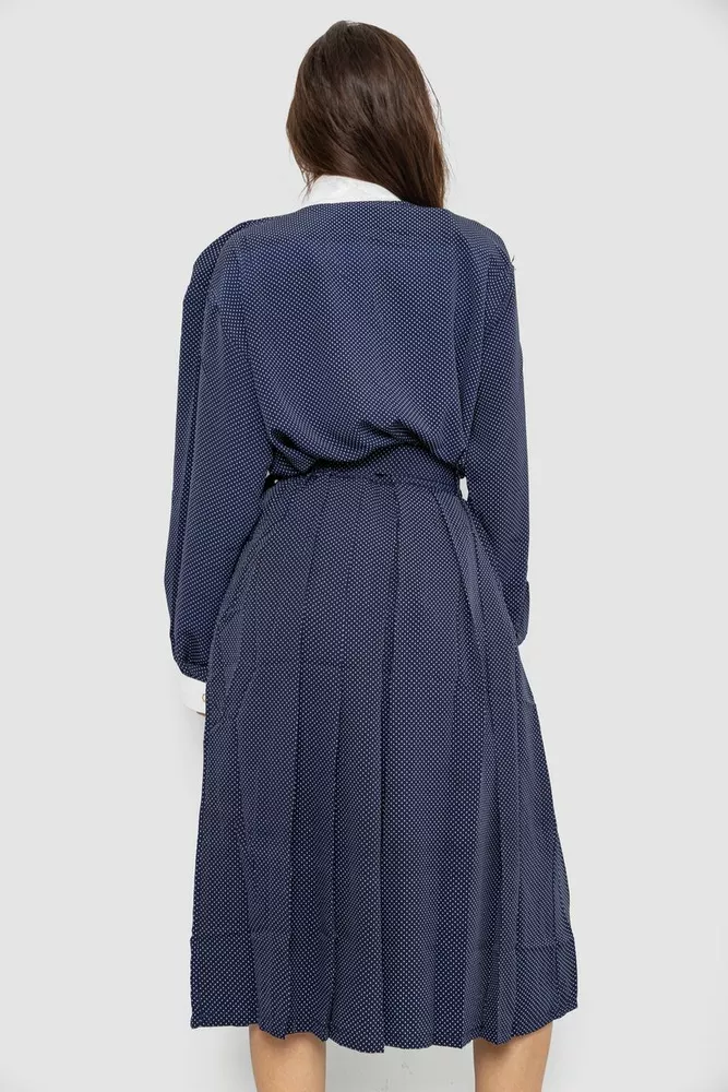 Купити Костюм жіночий класичний у горох, колір синьо-білий, 167R3002 оптом - Фото №4