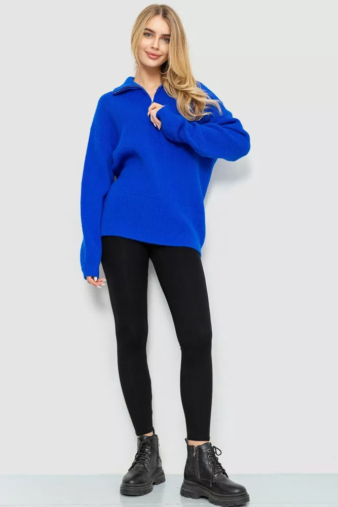 Купити Светр жіночий oversize, колір електрик, 204R169 оптом - Фото №2