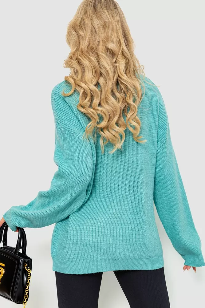 Купити Светр жіночий oversize, колір світло-м'ятний, 204R169 оптом - Фото №4