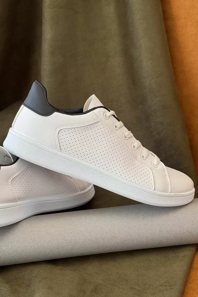 Купить Кеды мужские, цвет бело-черный, 248RR226 - Фото №3