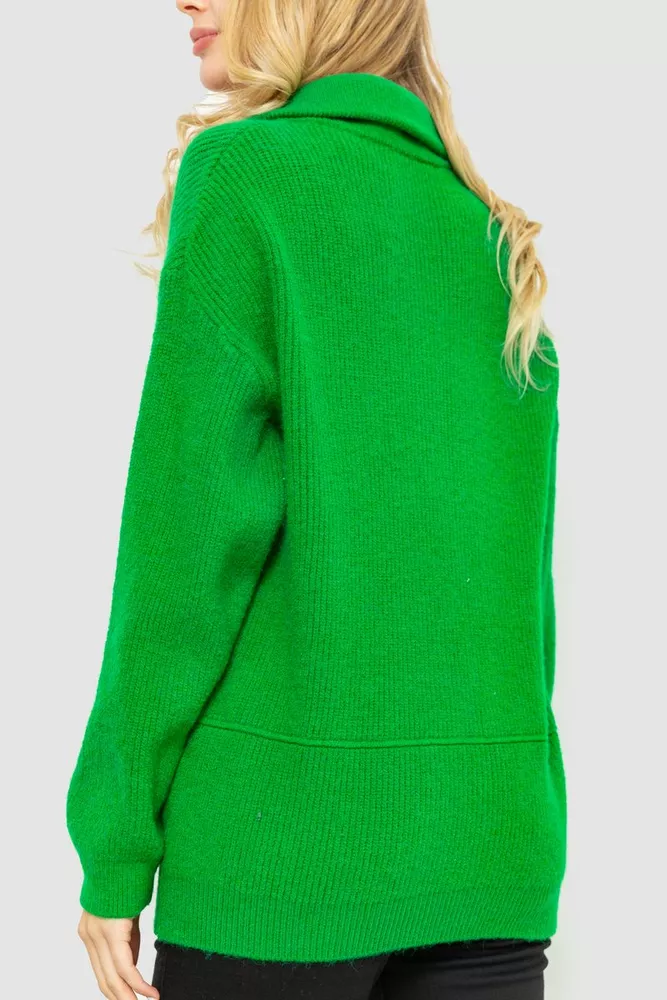 Купити Светр жіночий oversize, колір зелений, 204R169 - Фото №4