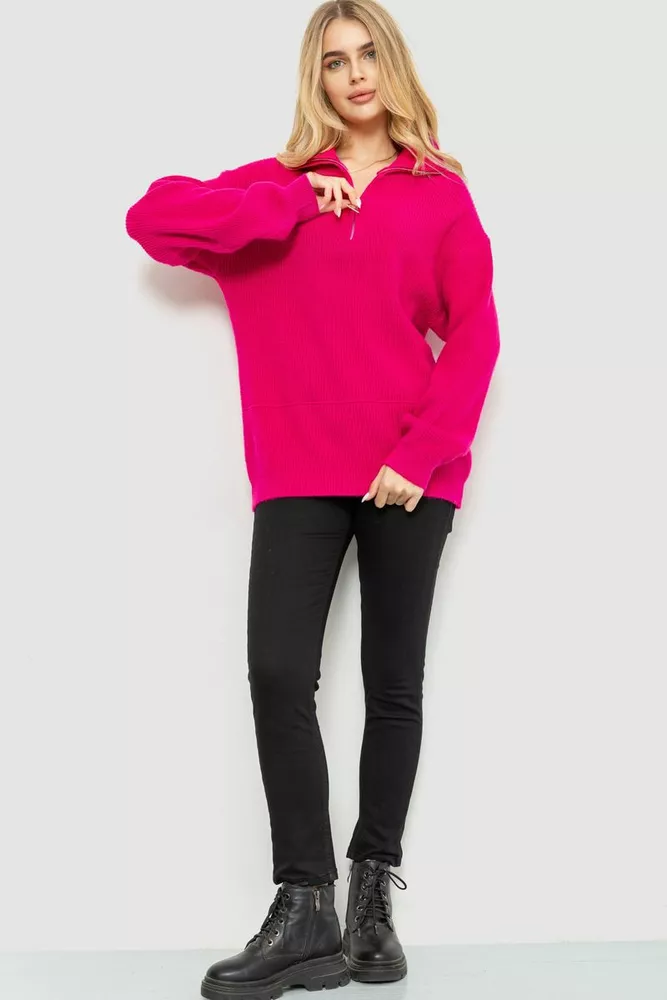 Купити Светр жіночий oversize, колір рожевий, 204R169 - Фото №2