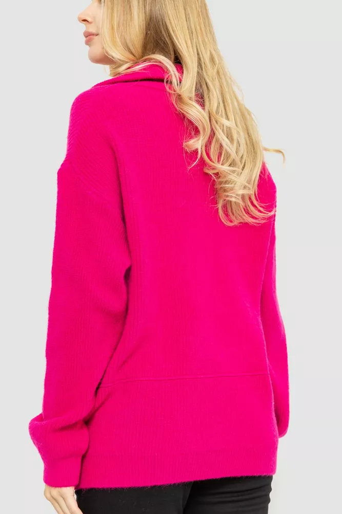 Купити Светр жіночий oversize, колір рожевий, 204R169 - Фото №4