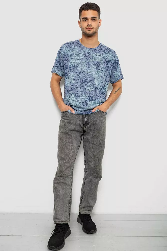 Купить Футболка мужская с принтом, цвет синий, 244R5517 - Фото №2