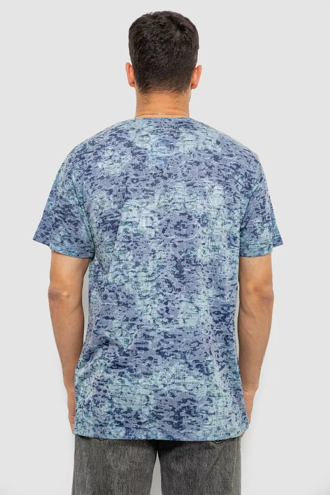 Купить Футболка мужская с принтом, цвет синий, 244R5517 - Фото №4