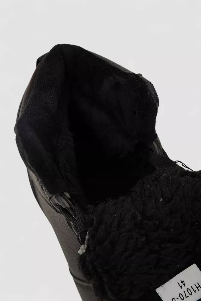 Купить Кроссовки мужские зимние на меху, цвет черно-красный, 248RH1070 - Фото №6