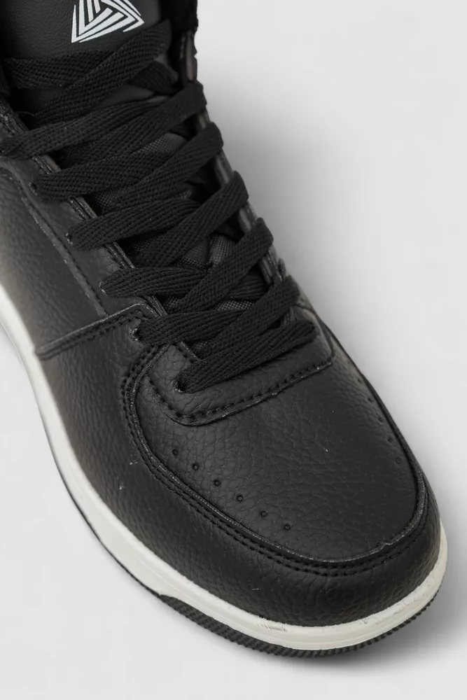 Купить Кроссовки мужские зимние на меху, цвет черно-белый, 248RH1070 - Фото №2