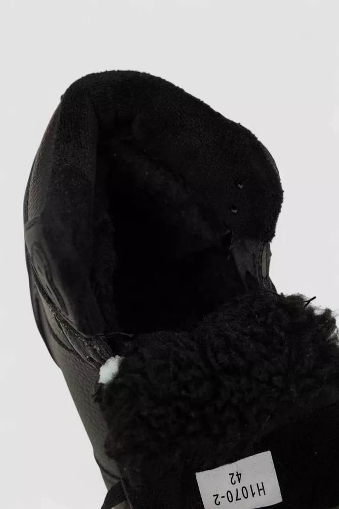 Купить Кроссовки мужские зимние на меху, цвет черно-белый, 248RH1070 - Фото №6