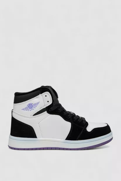 Кроссовки женские зимние на меху  -уценка, цвет черно-белый, 248RHB470-U-4