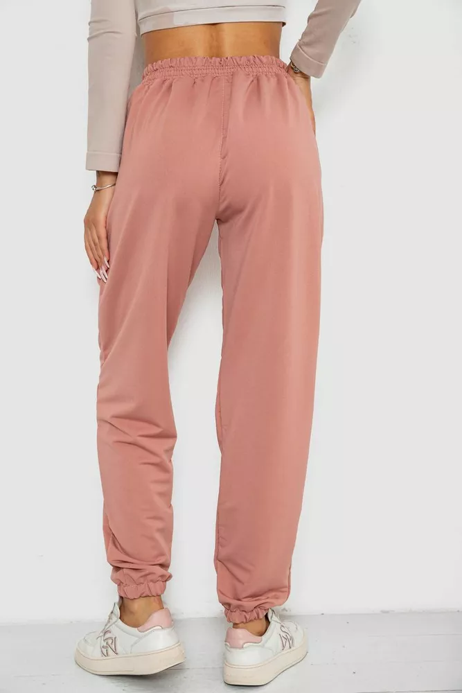 Купити Спортивні штани жіночі  -уцінка, колір пудровий, 238R347-1-U-18 - Фото №4